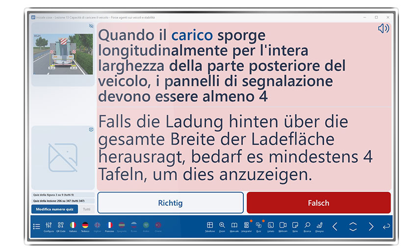 SIDA Aula CQC: Commenti in lingua